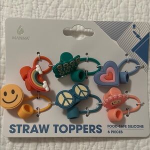 Manna Silicone Straw Toppers Set